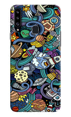 Space Abstract Samsung A20s Hard Case Back Cover by Casekaro