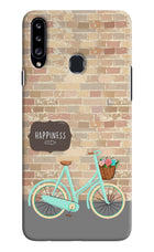 Happiness Artwork Samsung A20s Hard Case Back Cover by Casekaro