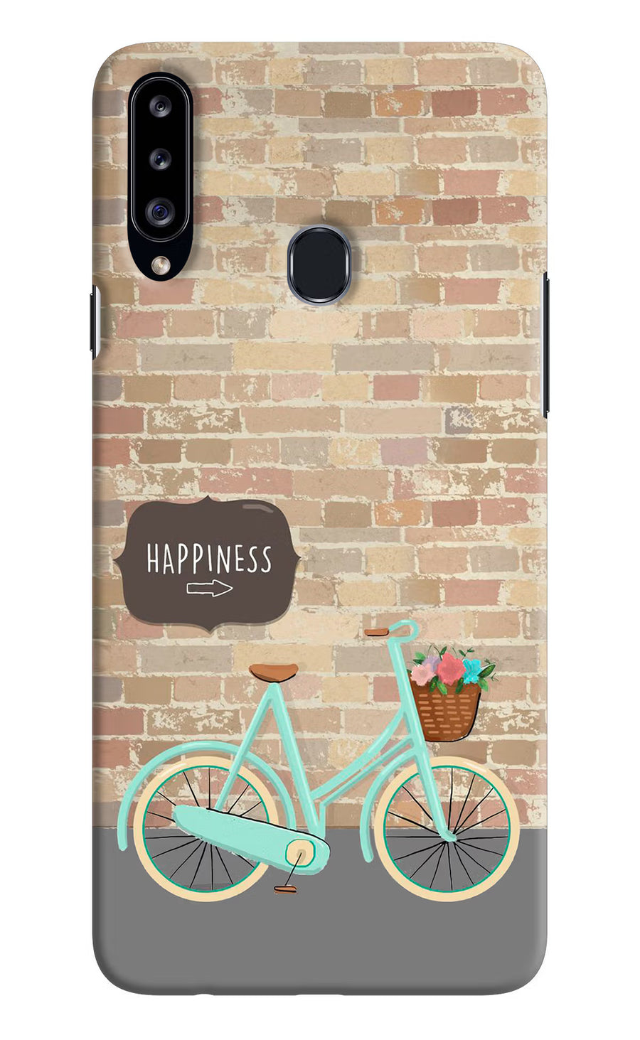 Happiness Artwork Samsung A20s Back Cover, Hard case