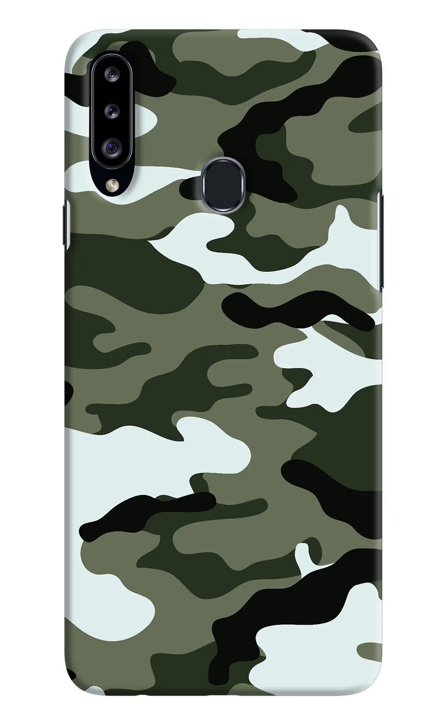 Camouflage Samsung A20s Back Cover, Hard case