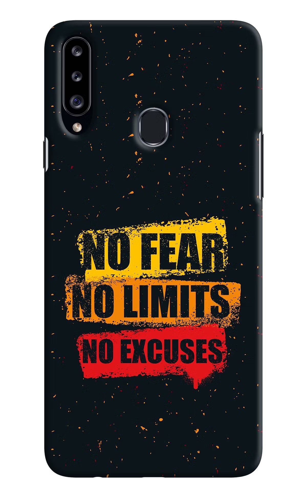 No Fear No Limits No Excuse Samsung A20s Hard Case Back Cover by Casekaro