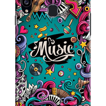 Music Graffiti Samsung A20s Hard Case Back Cover by Casekaro