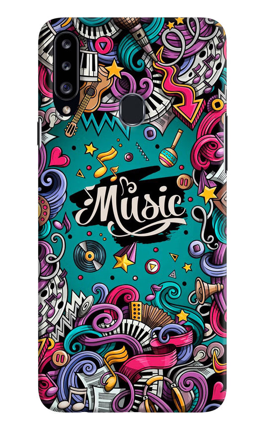 Music Graffiti Samsung A20s Hard Case Back Cover by Casekaro