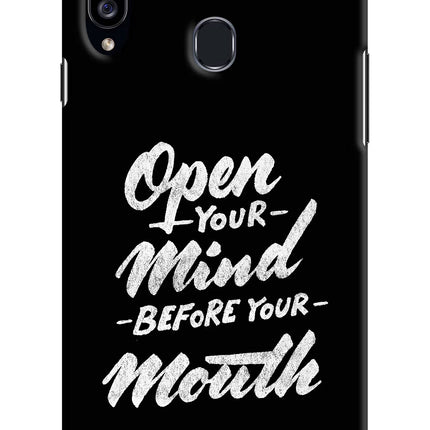 Open Your Mind Before Your Mouth Samsung A20s Hard Case Back Cover by Casekaro