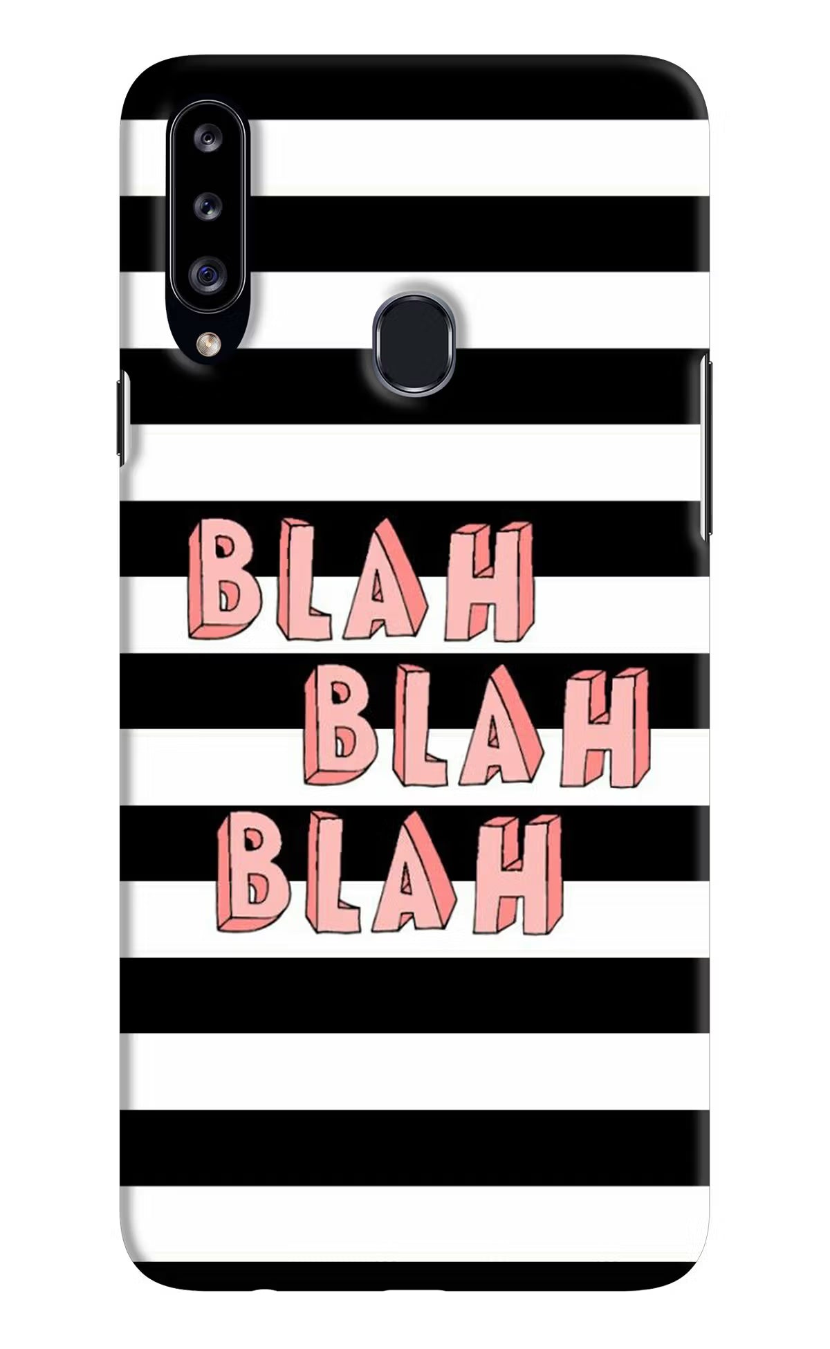 Blah Blah Blah Samsung A20s Hard Case Back Cover by Casekaro