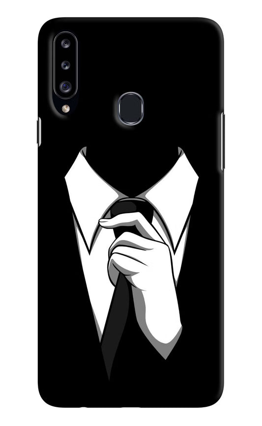 Black Tie Samsung A20s Hard Case Back Cover by Casekaro