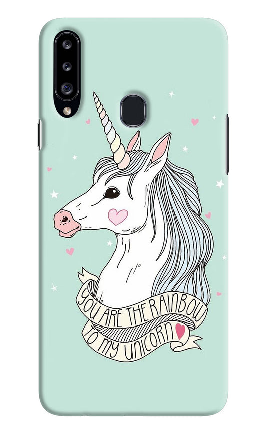 Unicorn Wallpaper Samsung A20s Hard Case Back Cover by Casekaro