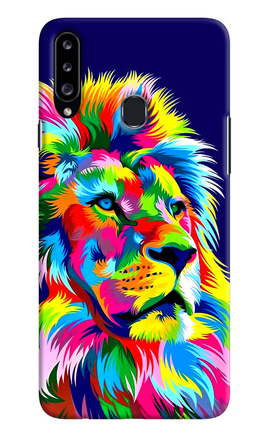 Vector Art Lion Samsung A20s Hard Case Back Cover by Casekaro