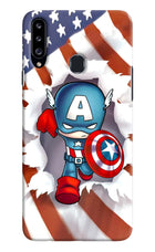 Captain America Samsung A20s Hard Case Back Cover by Casekaro