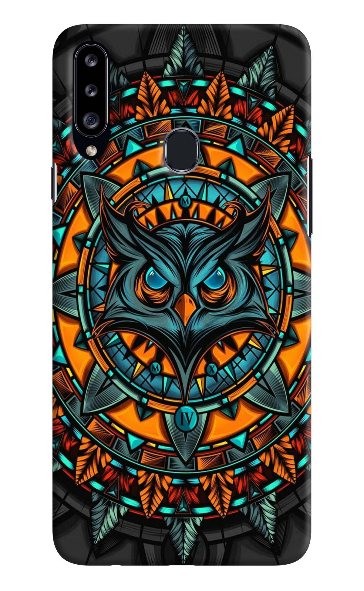 Angry Owl Art Samsung A20s Hard Case Back Cover by Casekaro
