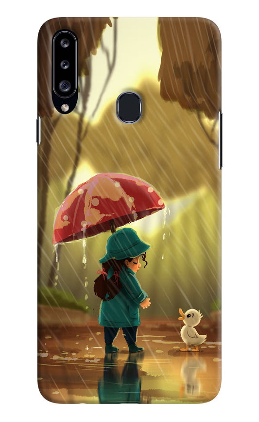 Rainy Day Samsung A20s Hard Case Back Cover by Casekaro