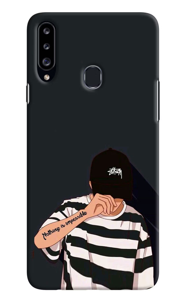 Aesthetic Boy Samsung A20s Hard Case Back Cover by Casekaro