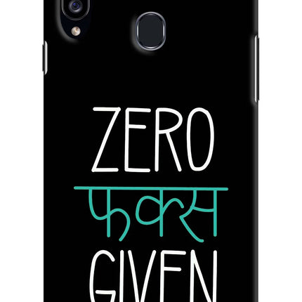 Zero Fucks Given Samsung A20s Hard Case Back Cover by Casekaro