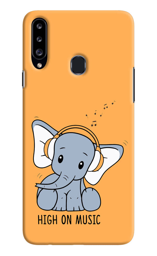 High On Music Samsung A20s Hard Case Back Cover by Casekaro