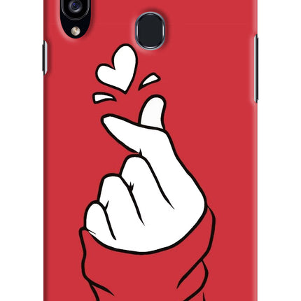 Korean Love Sign Samsung A20s Hard Case Back Cover by Casekaro