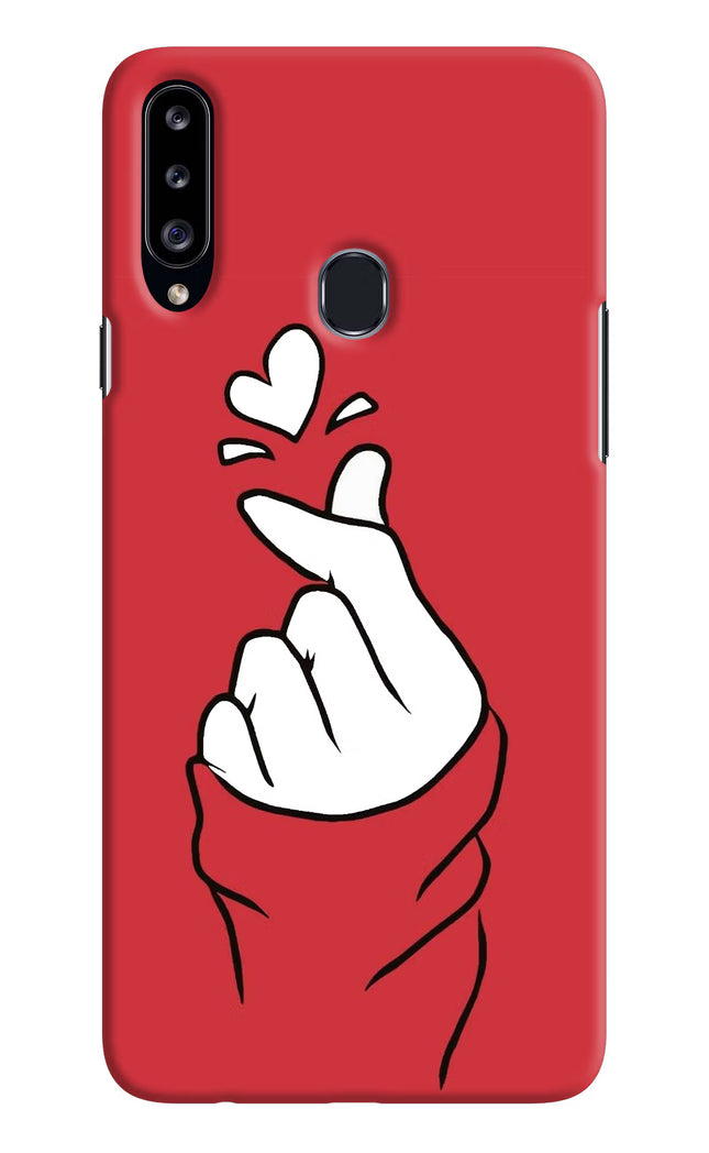 Korean Love Sign Samsung A20s Hard Case Back Cover by Casekaro