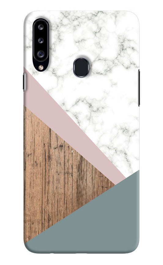 Marble wood Abstract Samsung A20s Hard Case Back Cover by Casekaro