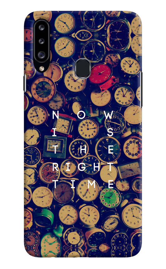 Now is the Right Time Quote Samsung A20s Hard Case Back Cover by Casekaro