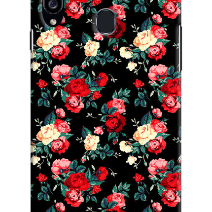 Rose Pattern Samsung A20s Hard Case Back Cover by Casekaro