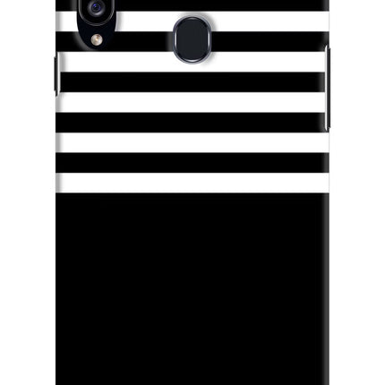 Black and White Print Samsung A20s Hard Case Back Cover by Casekaro