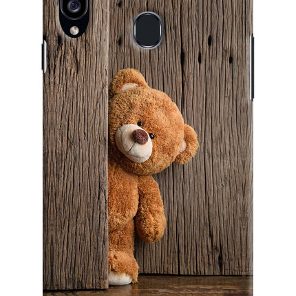 Teddy Wooden Samsung A20s Hard Case Back Cover by Casekaro