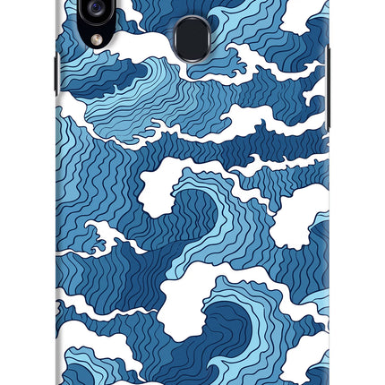 Blue Waves Samsung A20s Hard Case Back Cover by Casekaro