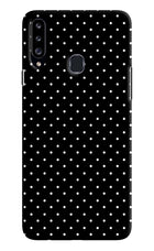 White Dots Samsung A20s Hard Case Back Cover by Casekaro