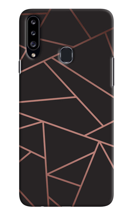 Geometric Pattern Samsung A20s Hard Case Back Cover by Casekaro
