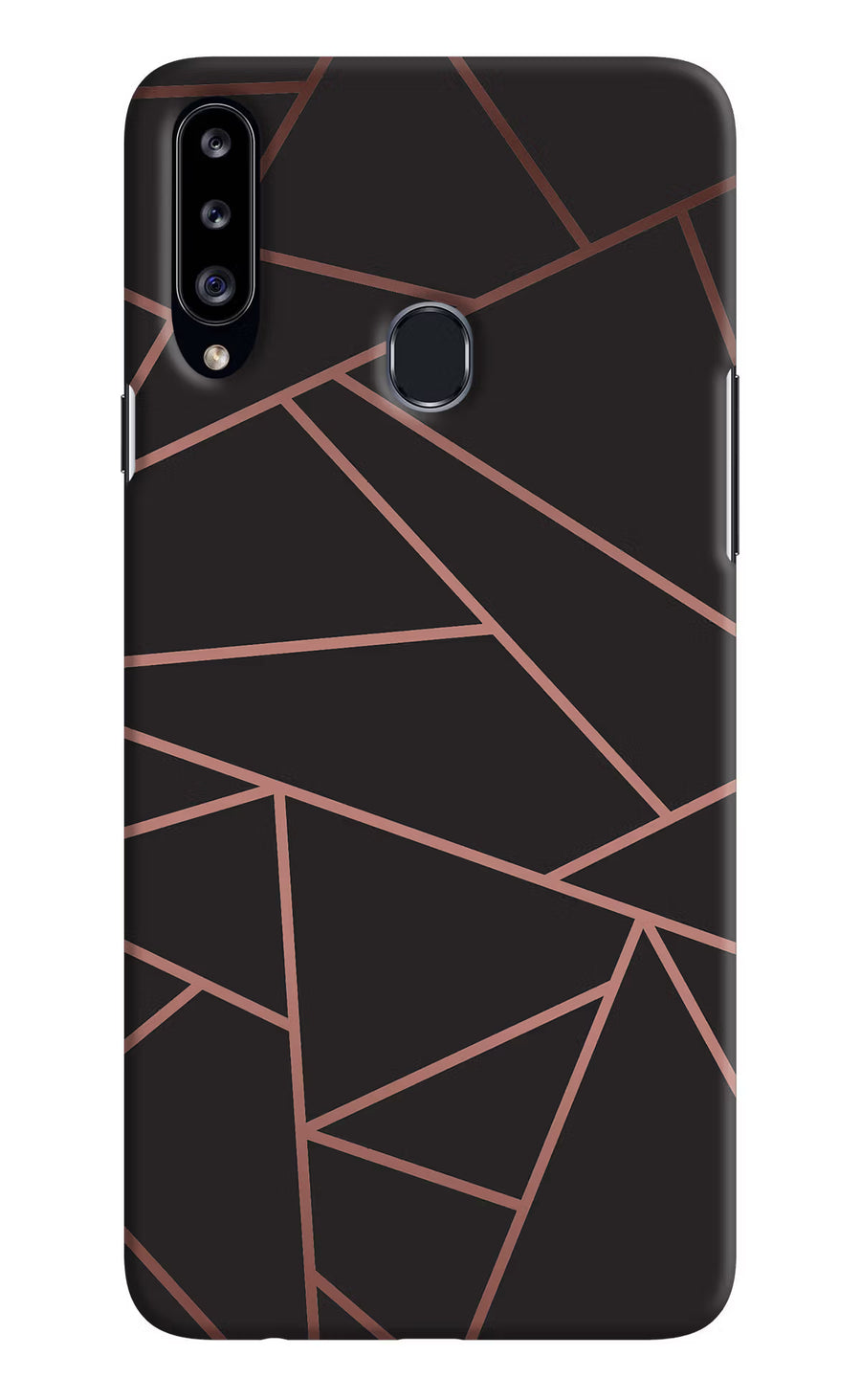 Geometric Pattern Samsung A20s Back Cover, Hard case