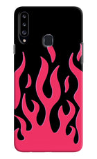 Fire Flames Samsung A20s Hard Case Back Cover by Casekaro