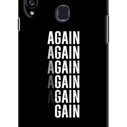 Again Again Gain Samsung A20s Hard Case Back Cover by Casekaro