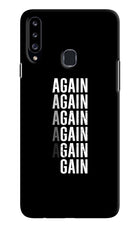 Again Again Gain Samsung A20s Hard Case Back Cover by Casekaro