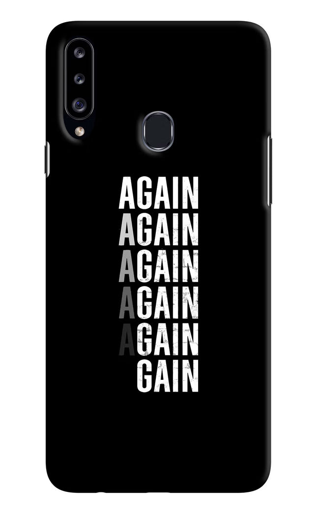 Again Again Gain Samsung A20s Hard Case Back Cover by Casekaro