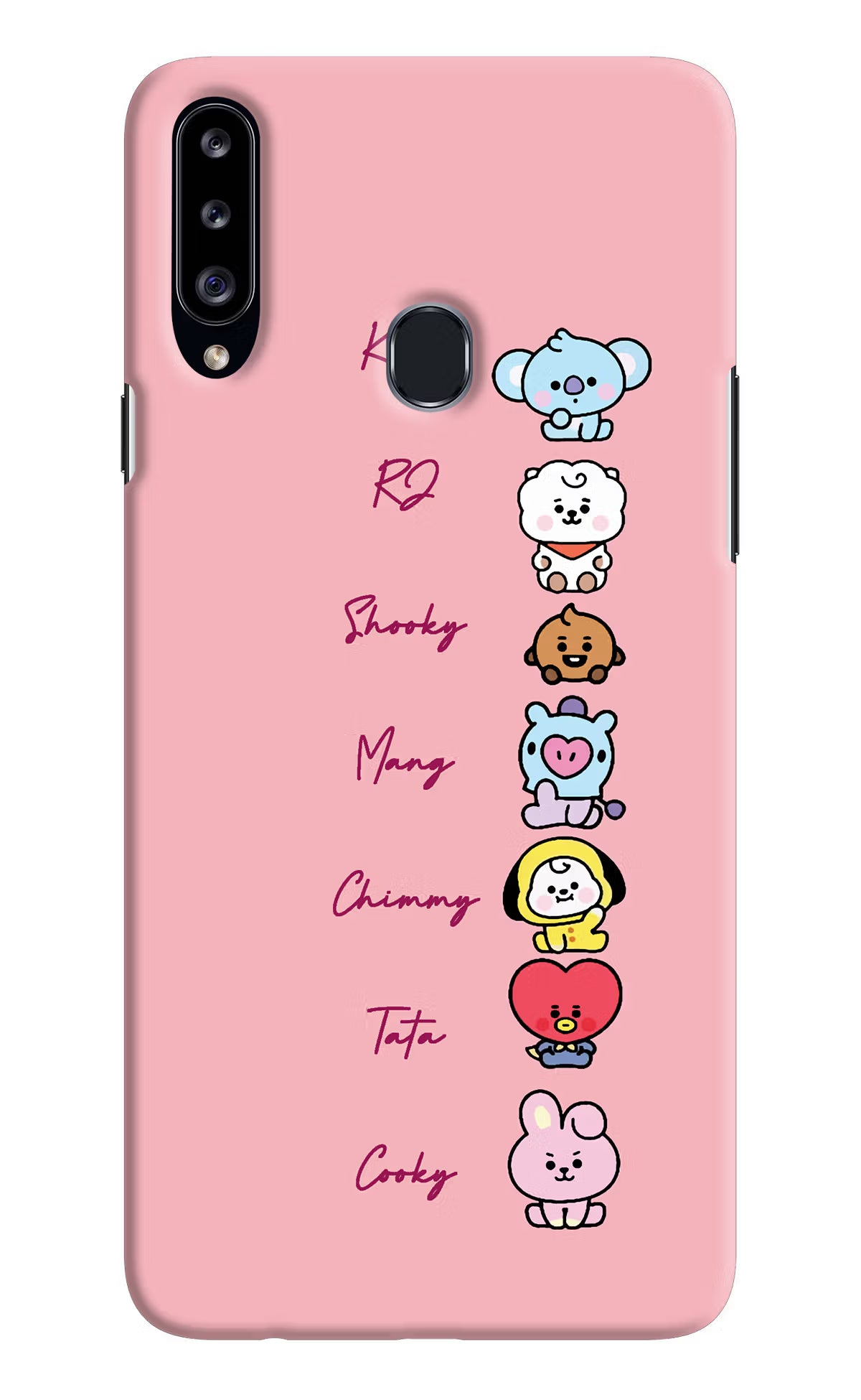 BTS names Samsung A20s Hard Case Back Cover by Casekaro
