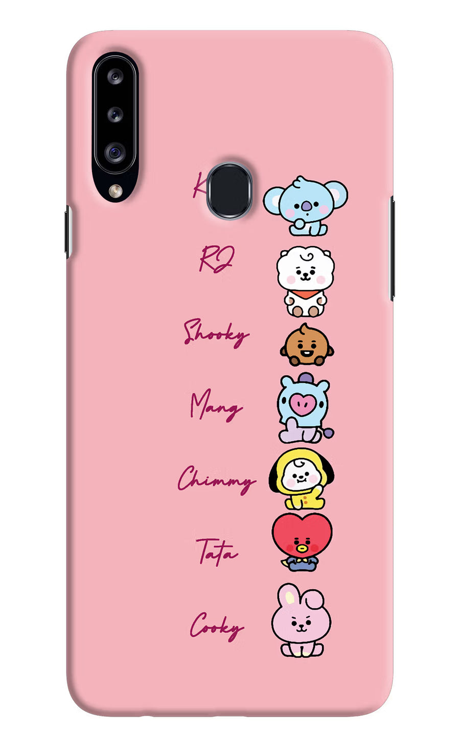 BTS names Samsung A20s Back Cover, Hard case