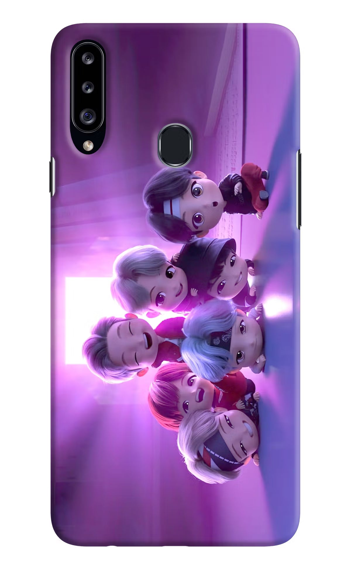 BTS Chibi Samsung A20s Hard Case Back Cover by Casekaro