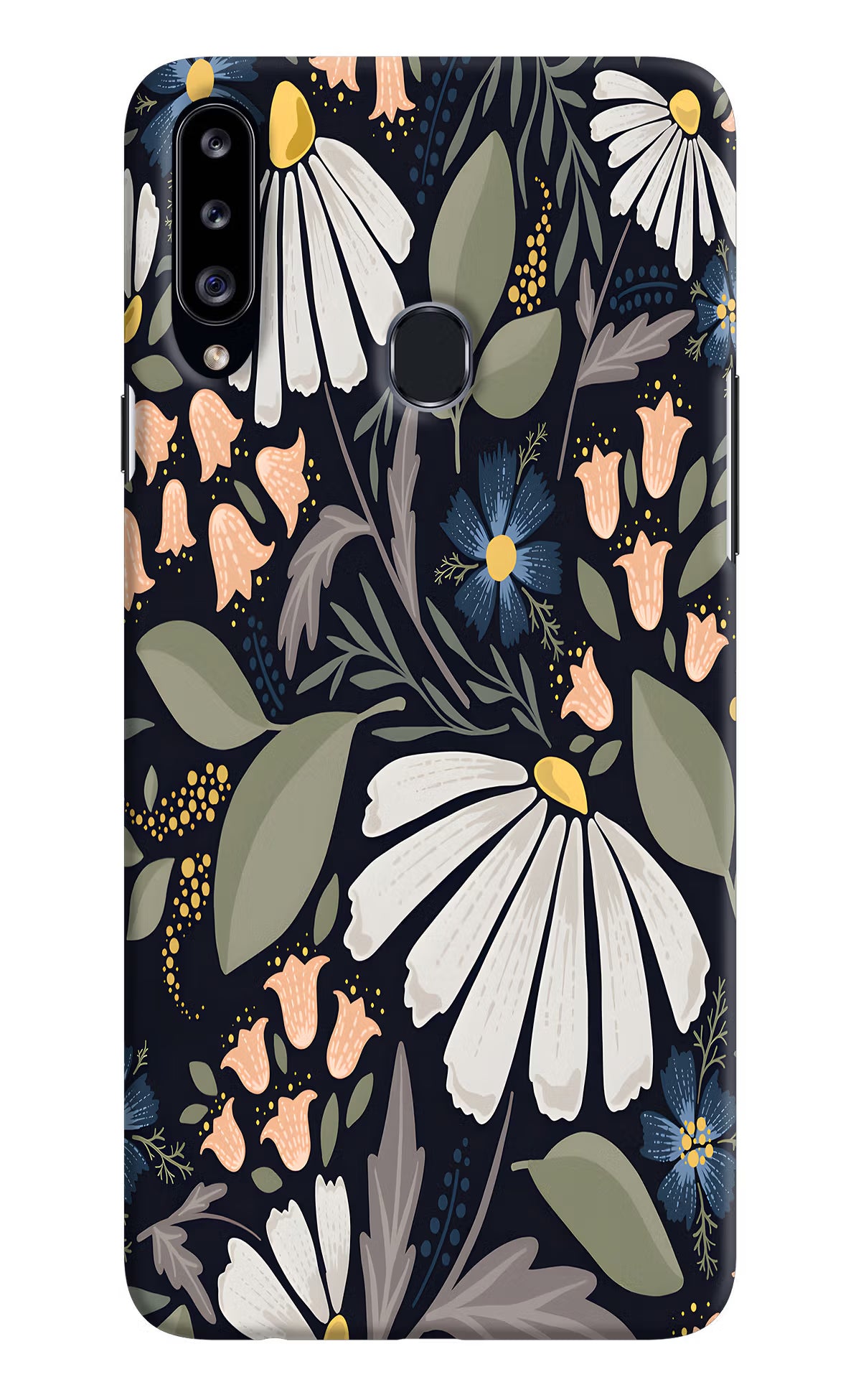 Flowers Art Samsung A20s Hard Case Back Cover by Casekaro