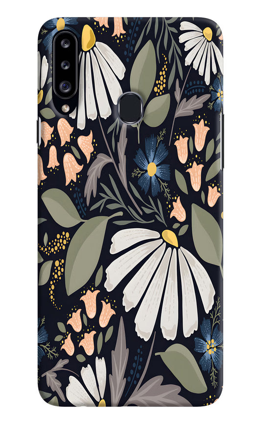 Flowers Art Samsung A20s Hard Case Back Cover by Casekaro