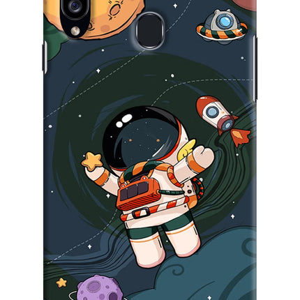 Cartoon Astronaut Samsung A20s Hard Case Back Cover by Casekaro