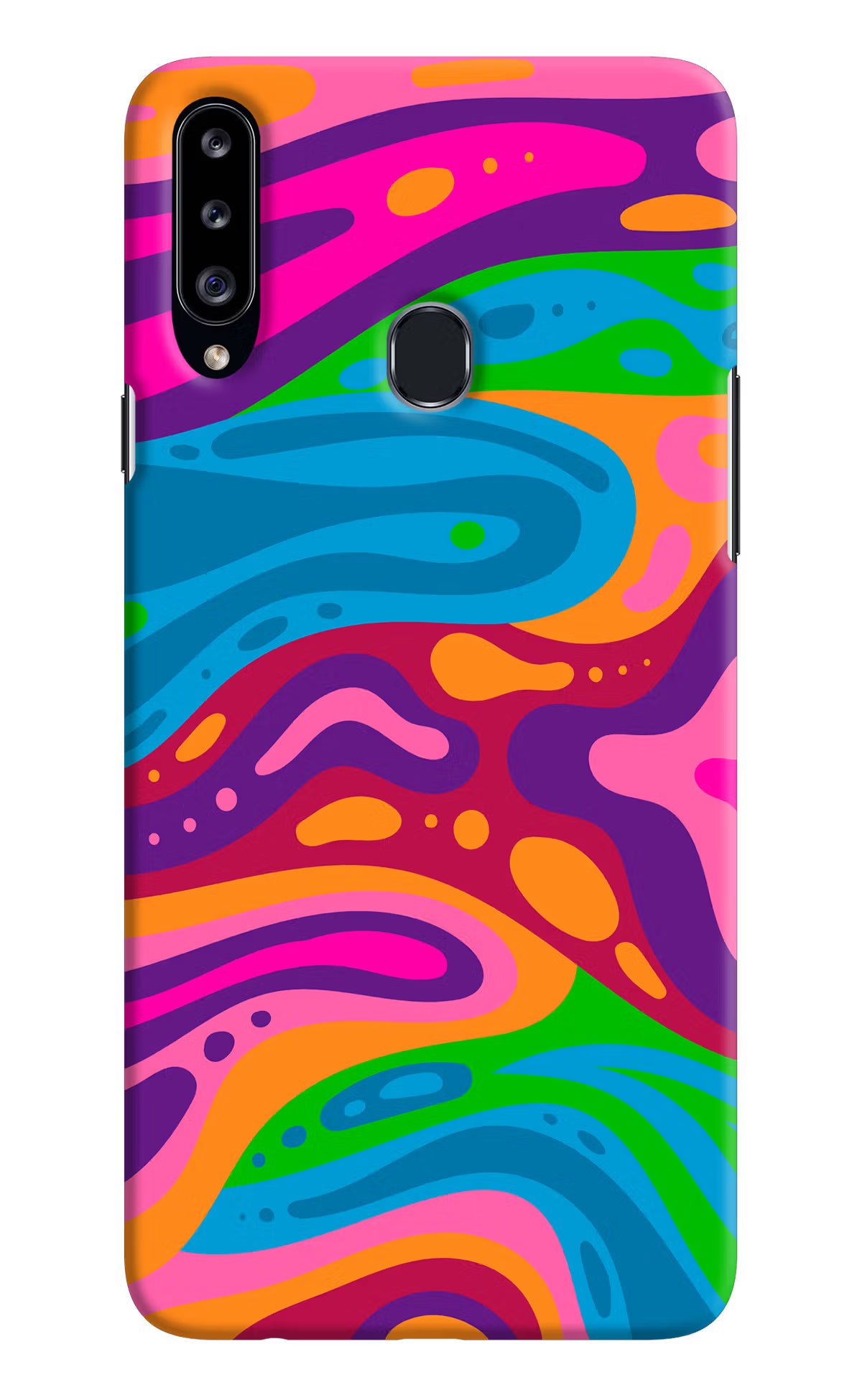 Trippy Pattern Samsung A20s Hard Case Back Cover by Casekaro