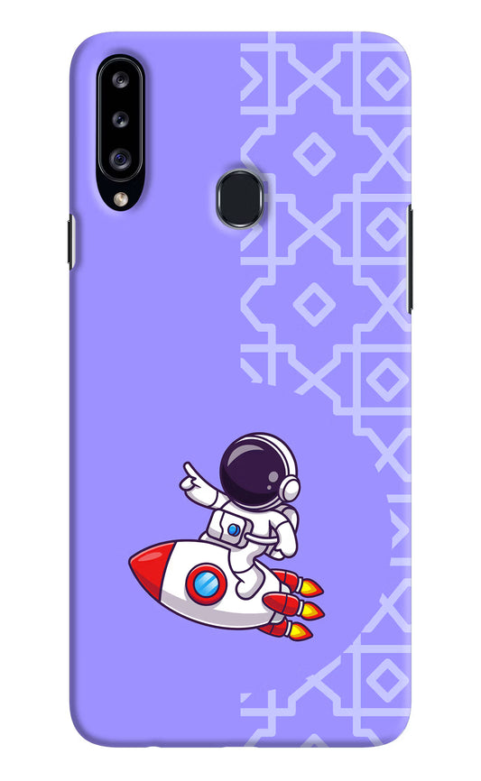 Cute Astronaut Samsung A20s Hard Case Back Cover by Casekaro