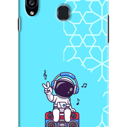 Cute Astronaut Chilling Samsung A20s Hard Case Back Cover by Casekaro
