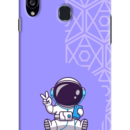 Cute Astronaut Chilling Samsung A20s Hard Case Back Cover by Casekaro