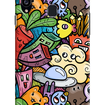 Veggie Doodle Samsung A20s Hard Case Back Cover by Casekaro