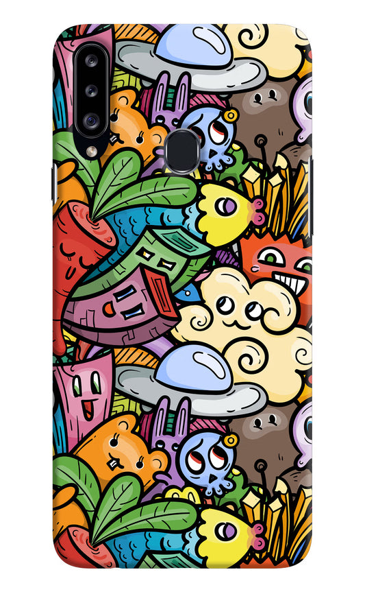 Veggie Doodle Samsung A20s Hard Case Back Cover by Casekaro