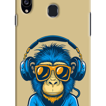 Monkey Headphone Samsung A20s Hard Case Back Cover by Casekaro