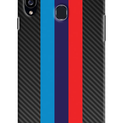 BMW Stripes Pattern Samsung A20s Hard Case Back Cover by Casekaro