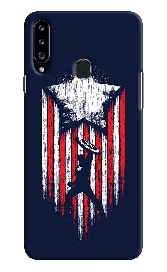 Captain America Marvel Art Samsung A20s Hard Case Back Cover by Casekaro
