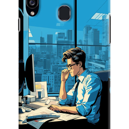 Focused Hustler (AI Generated) Samsung A20s Hard Case Back Cover by Casekaro