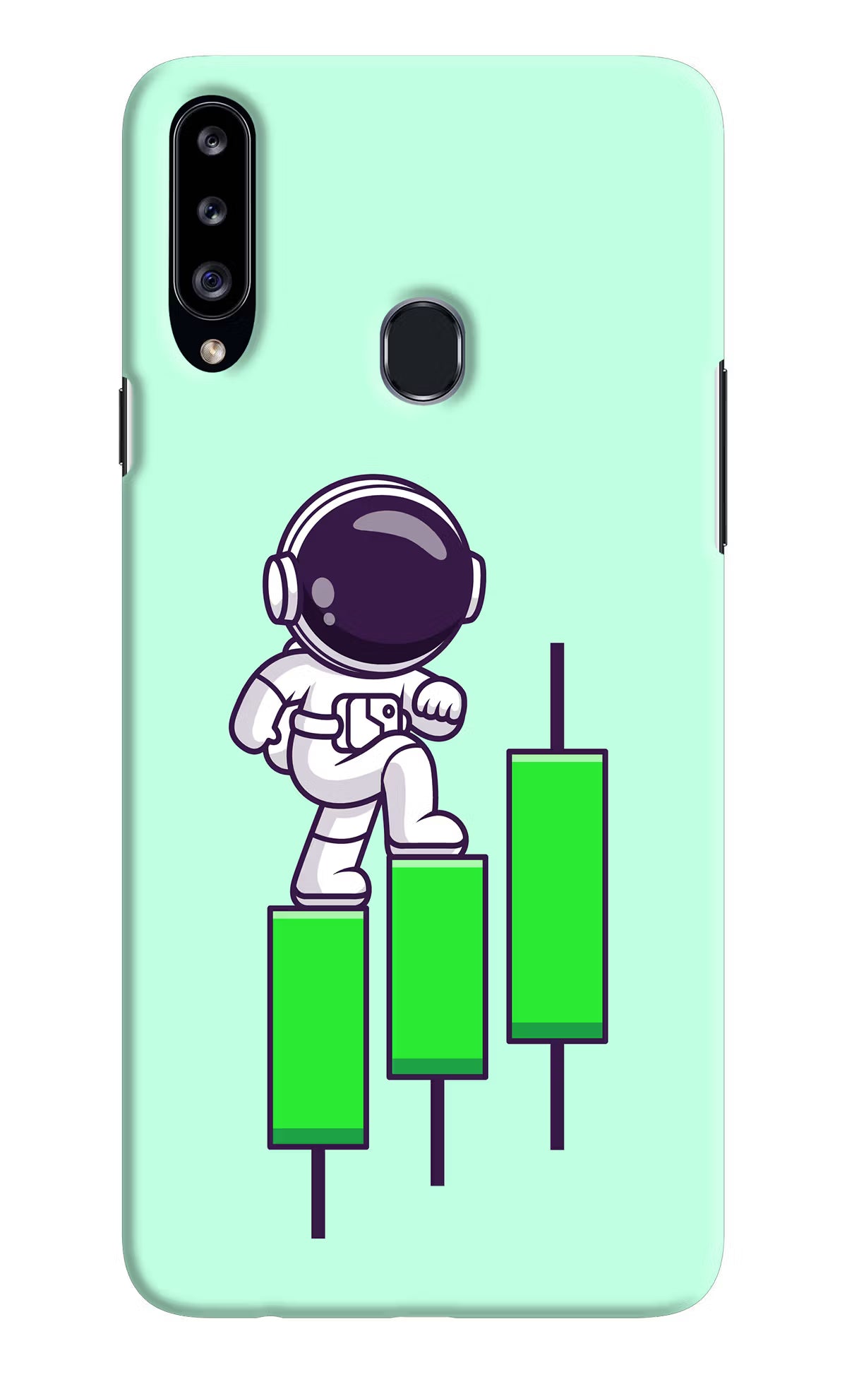 Astronaut Trader Samsung A20s Hard Case Back Cover by Casekaro